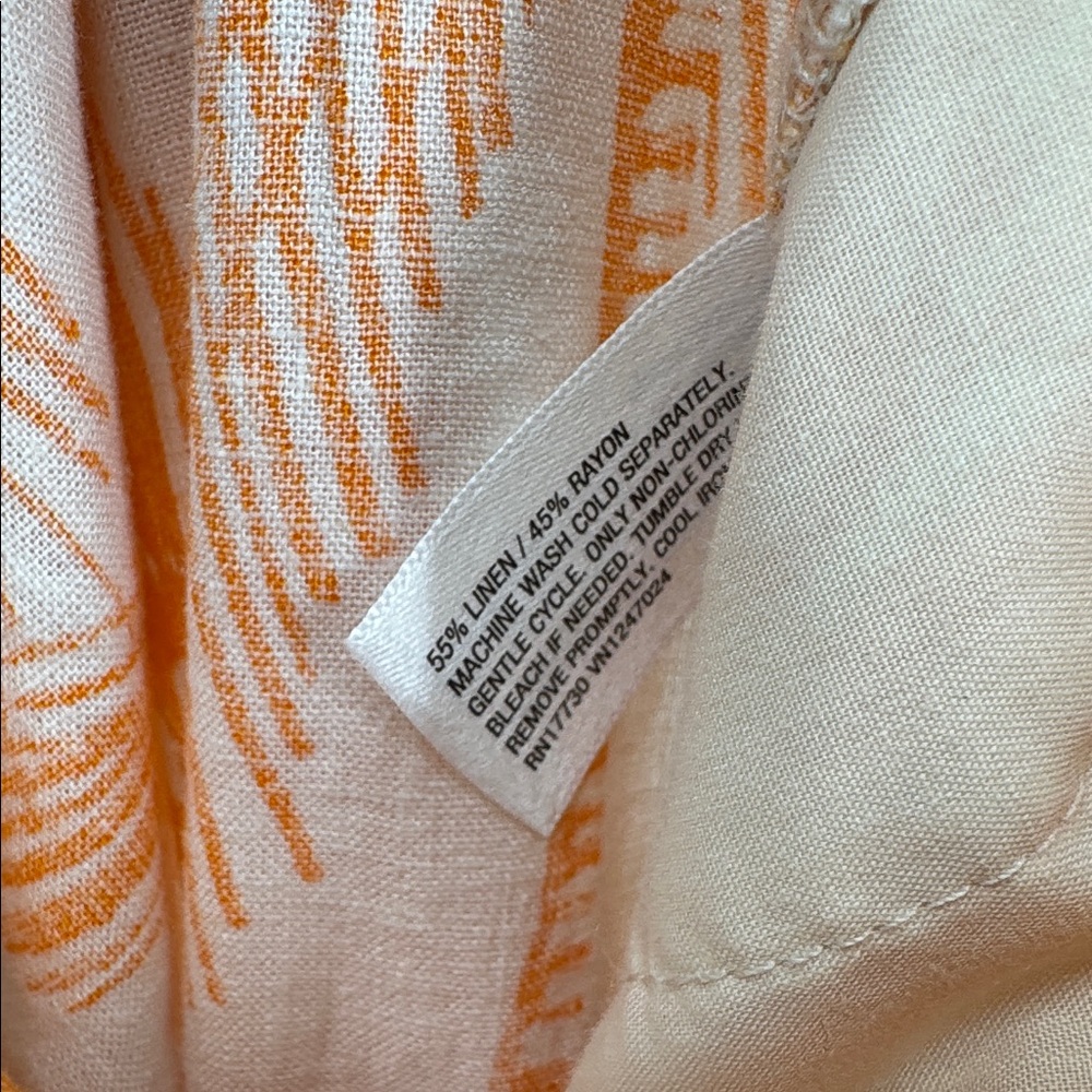 Future Collective with Alani Noelle Women's Wide Leg Relaxed Palm Tree linen 1X - Picture 12 of 13